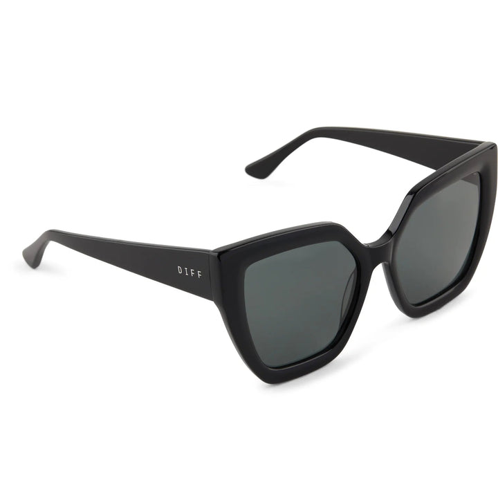 Diff Eyewear Blaire Black + Grey Polarized Sunglasses-DIFF EYEWEAR-Jayden P Boutique