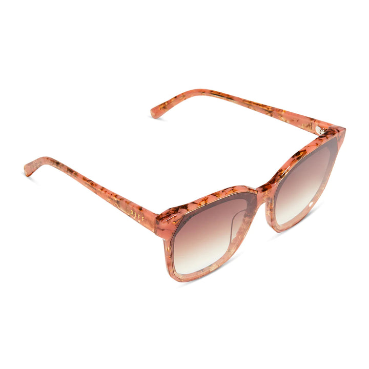 Diff Eyewear Gia - Beige Coral Tort Brown Gradient Sunglasses-DIFF EYEWEAR-Jayden P Boutique