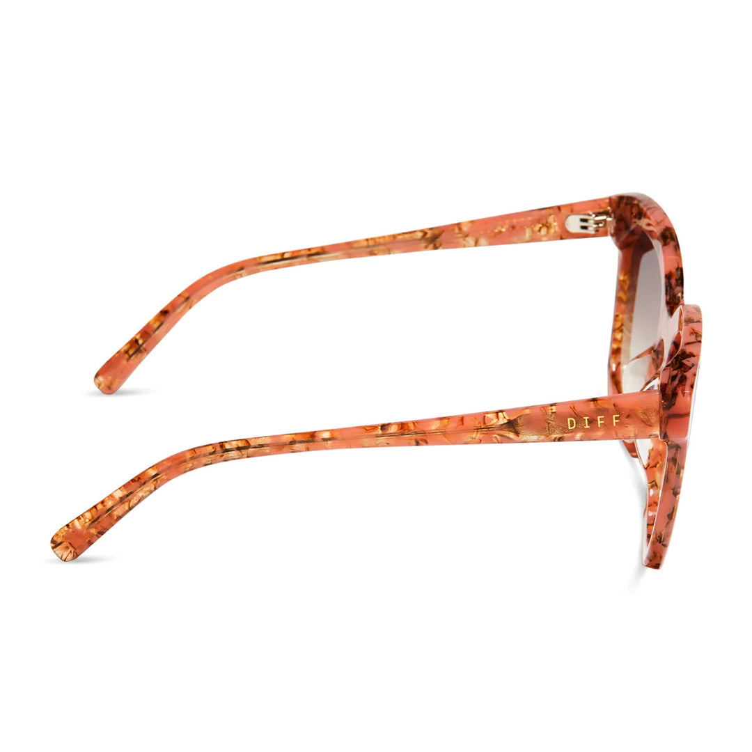 Diff Eyewear Gia - Beige Coral Tort Brown Gradient Sunglasses-DIFF EYEWEAR-Jayden P Boutique