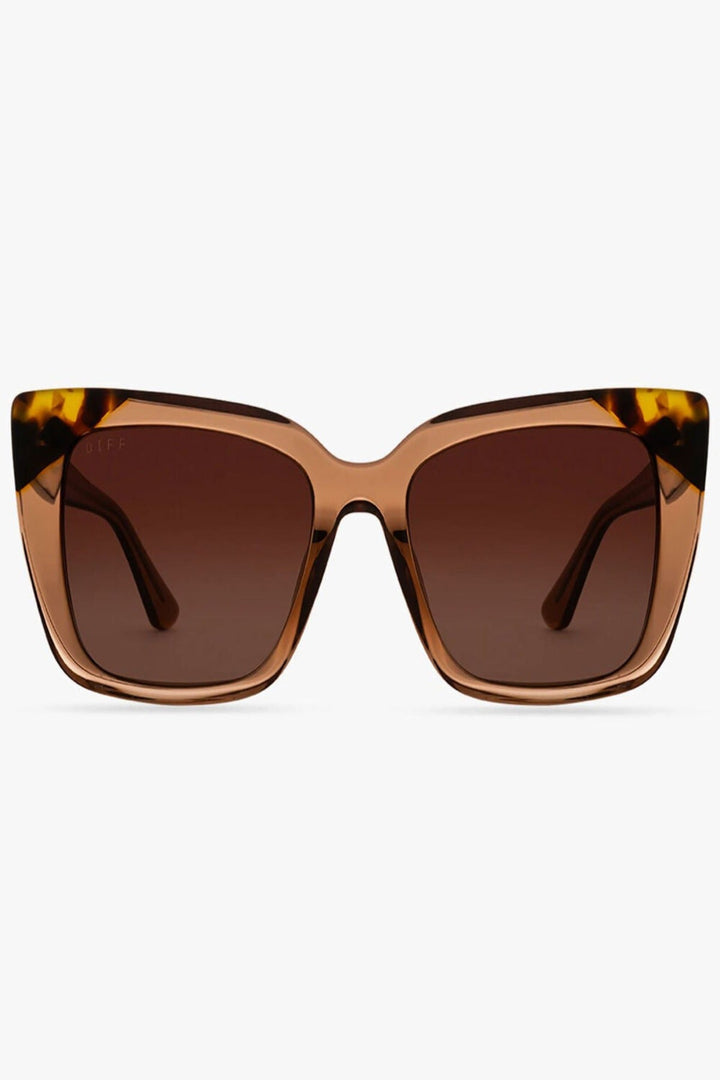 Jayden P Boutique - Diff Eyewear Lizzy Dunes Crystal + Brown Gradient Sunglasses - Default Title