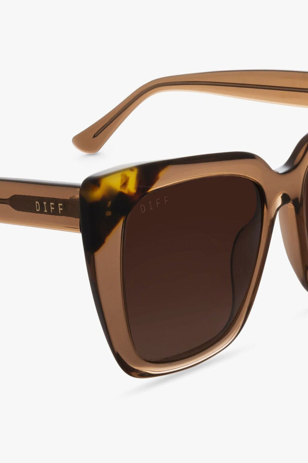 Jayden P Boutique - Diff Eyewear Lizzy Dunes Crystal + Brown Gradient Sunglasses - Default Title