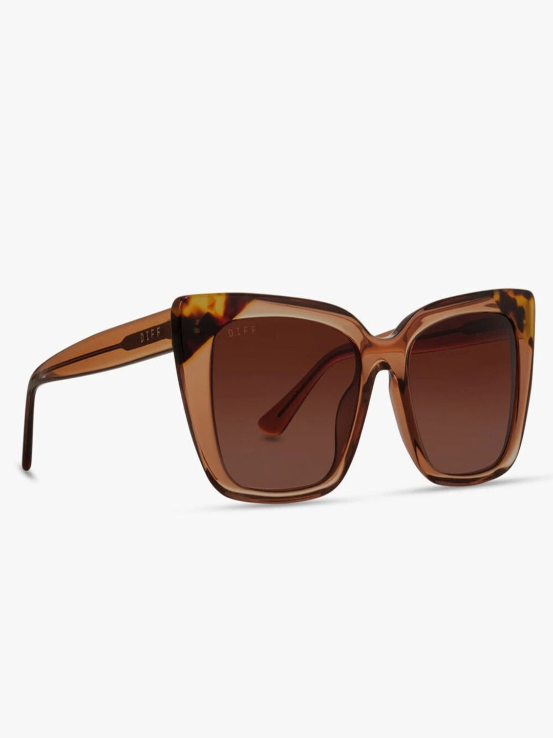 Diff Eyewear Lizzy Dunes Crystal + Brown Gradient Sunglasses-DIFF EYEWEAR-Jayden P Boutique