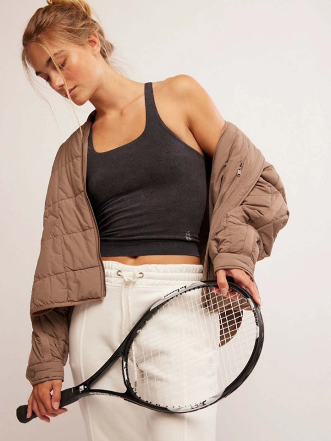Formfitting FREE PEOPLE MOVEMENT - Go To Smooth Square Neck Cami, perfect for activewear and casual outings.