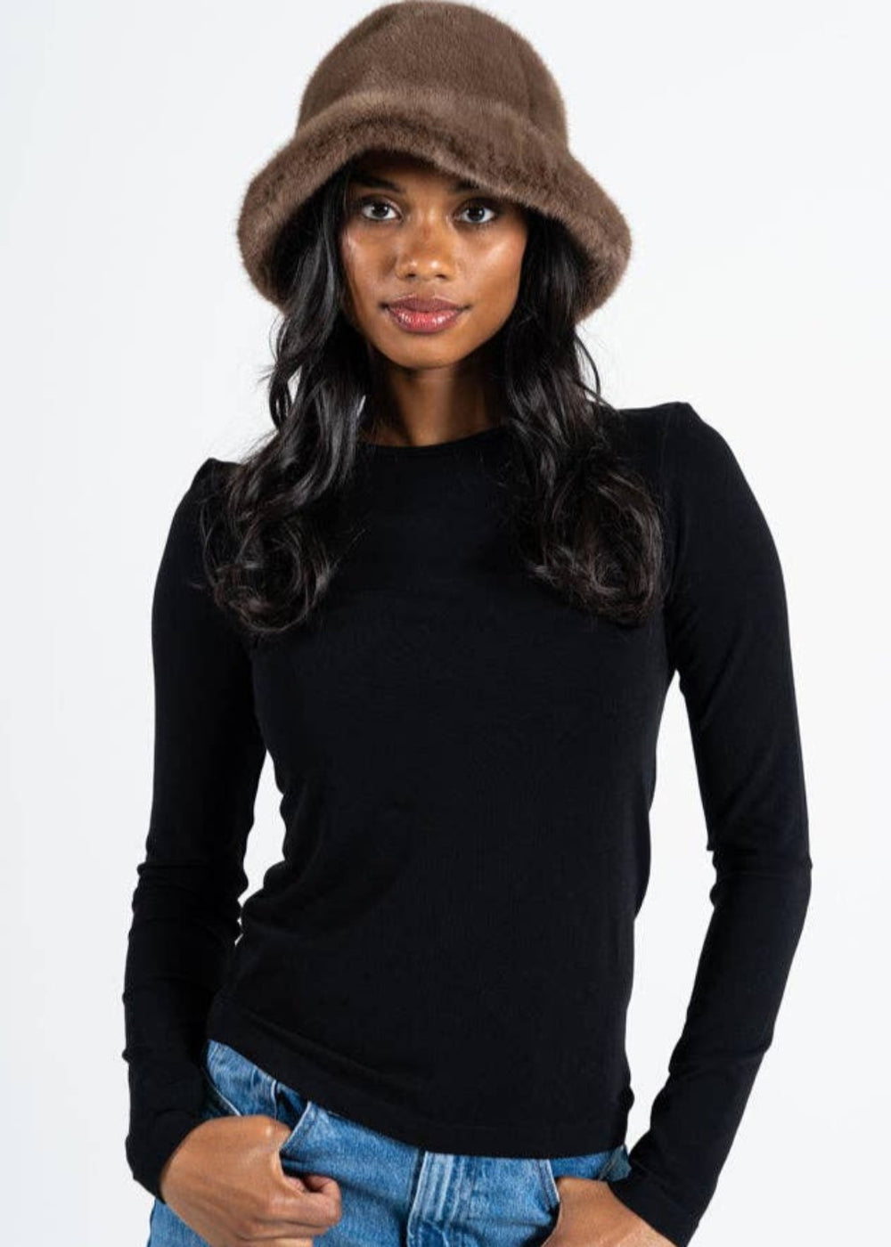 Faux Fur Bucket Hat
