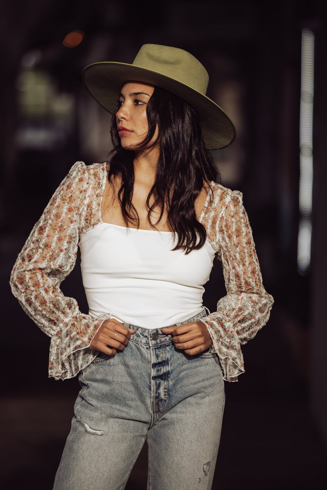 Free People Gimme Butterflies Long Sleeve Top - Ivory