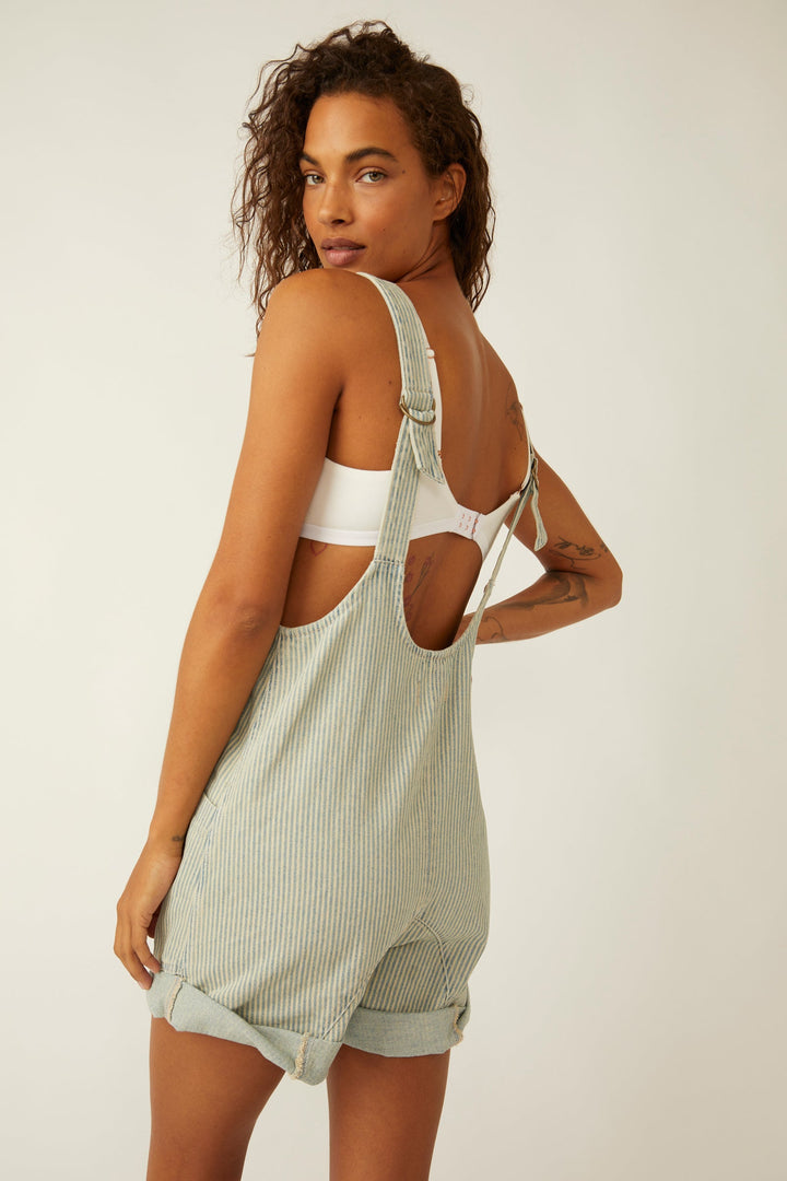 Free People High Roller Denim Shortalls