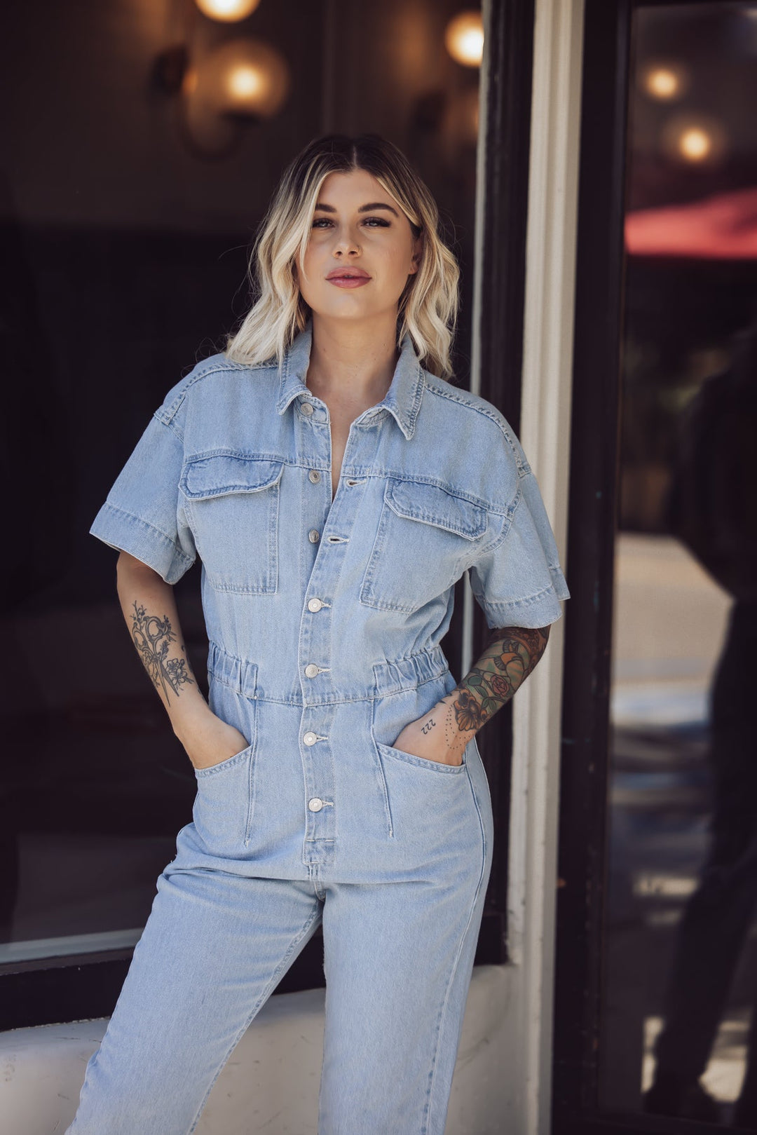 Free People Marci Denim Jumpsuit - Clear Skies-FREE PEOPLE-Jayden P Boutique