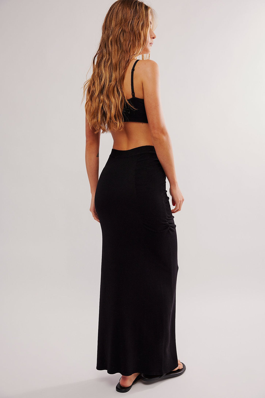 Jayden P Boutique - Free People Peak Show Maxi Skirt - Black / XS