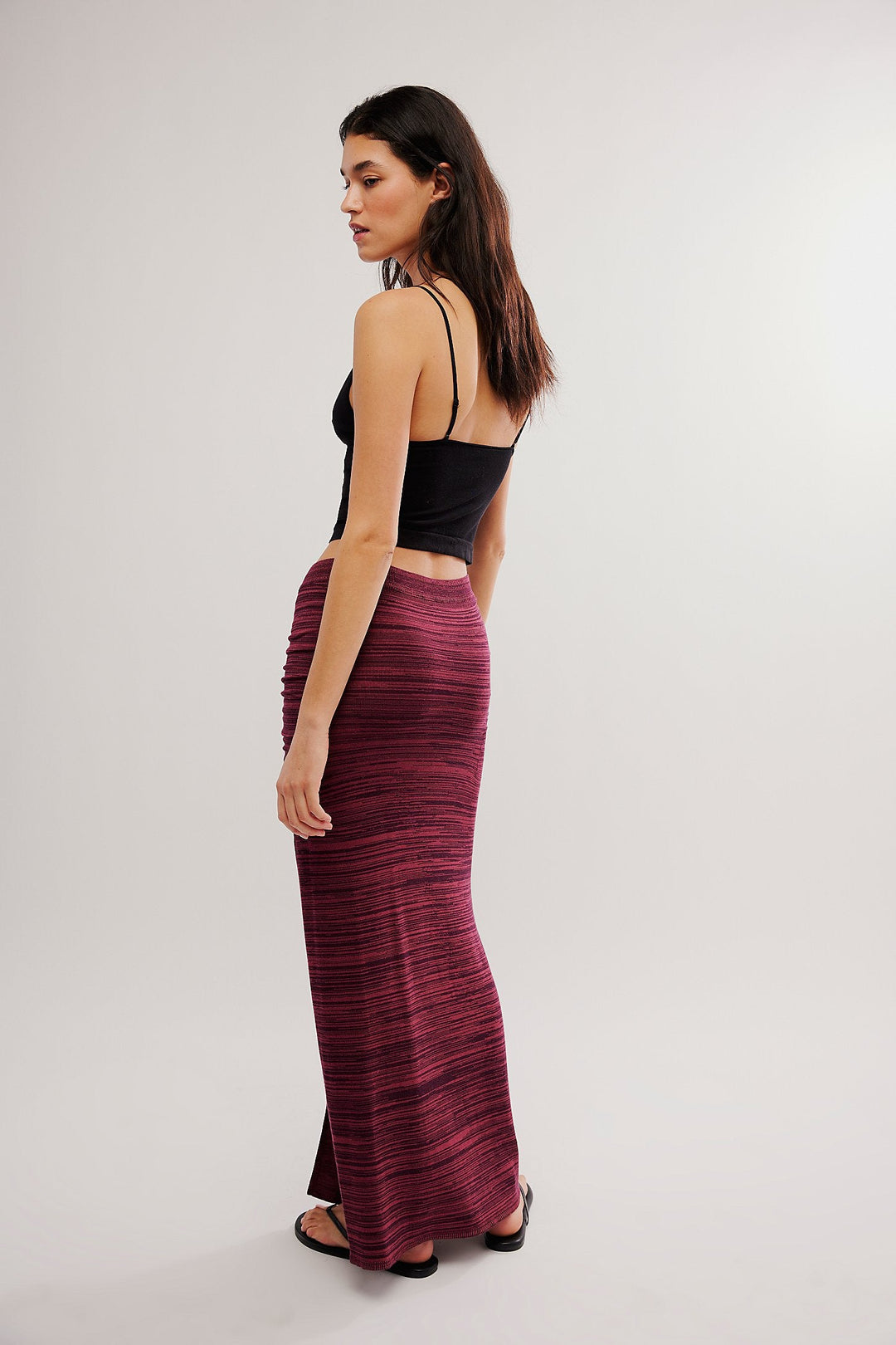 Jayden P Boutique - Free People Peak Show Maxi Skirt - Black / XS