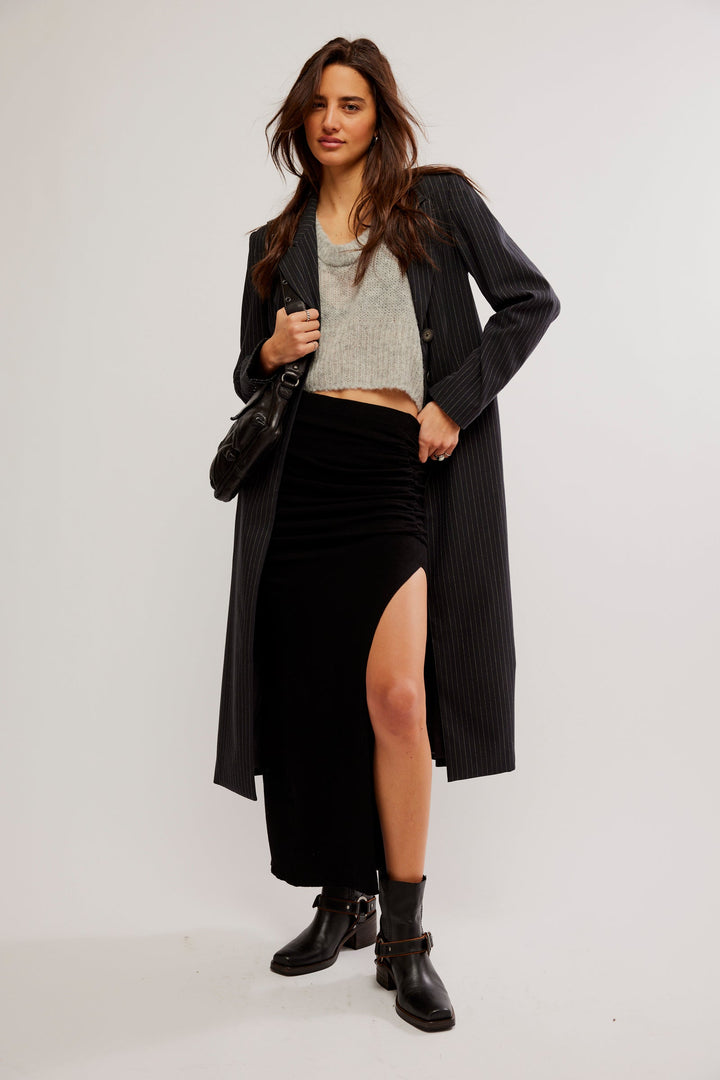 Jayden P Boutique - Free People Peak Show Maxi Skirt - Black / XS