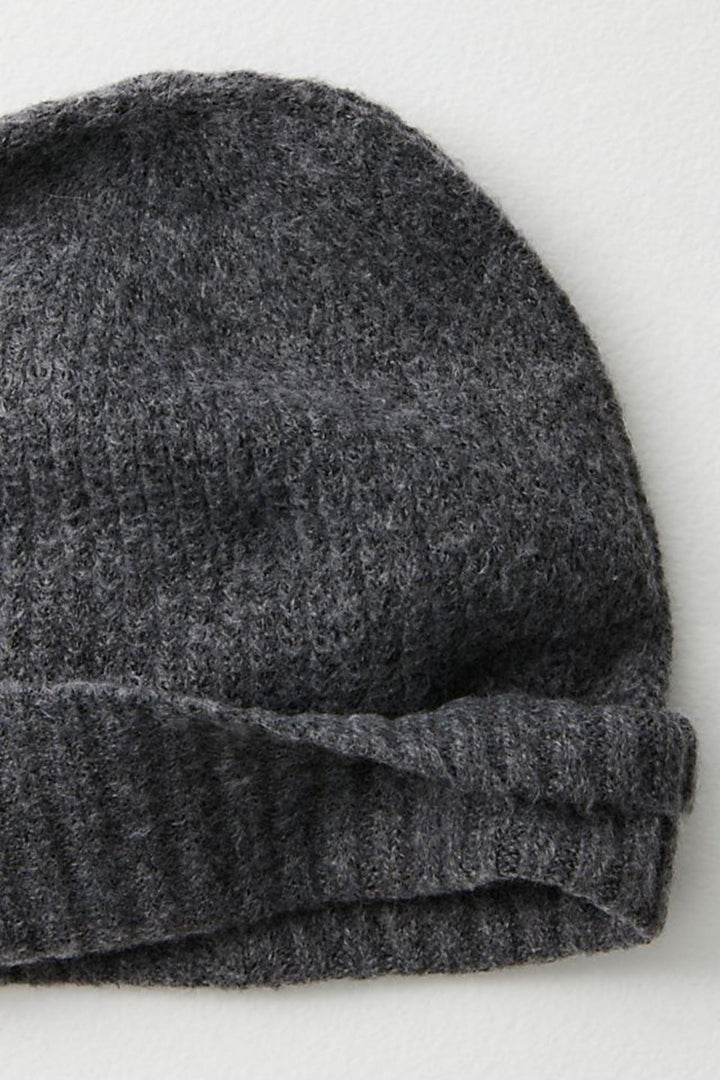 Free People Winnie Waffle Knit Beanie - Charcoal-FREE PEOPLE-Jayden P Boutique