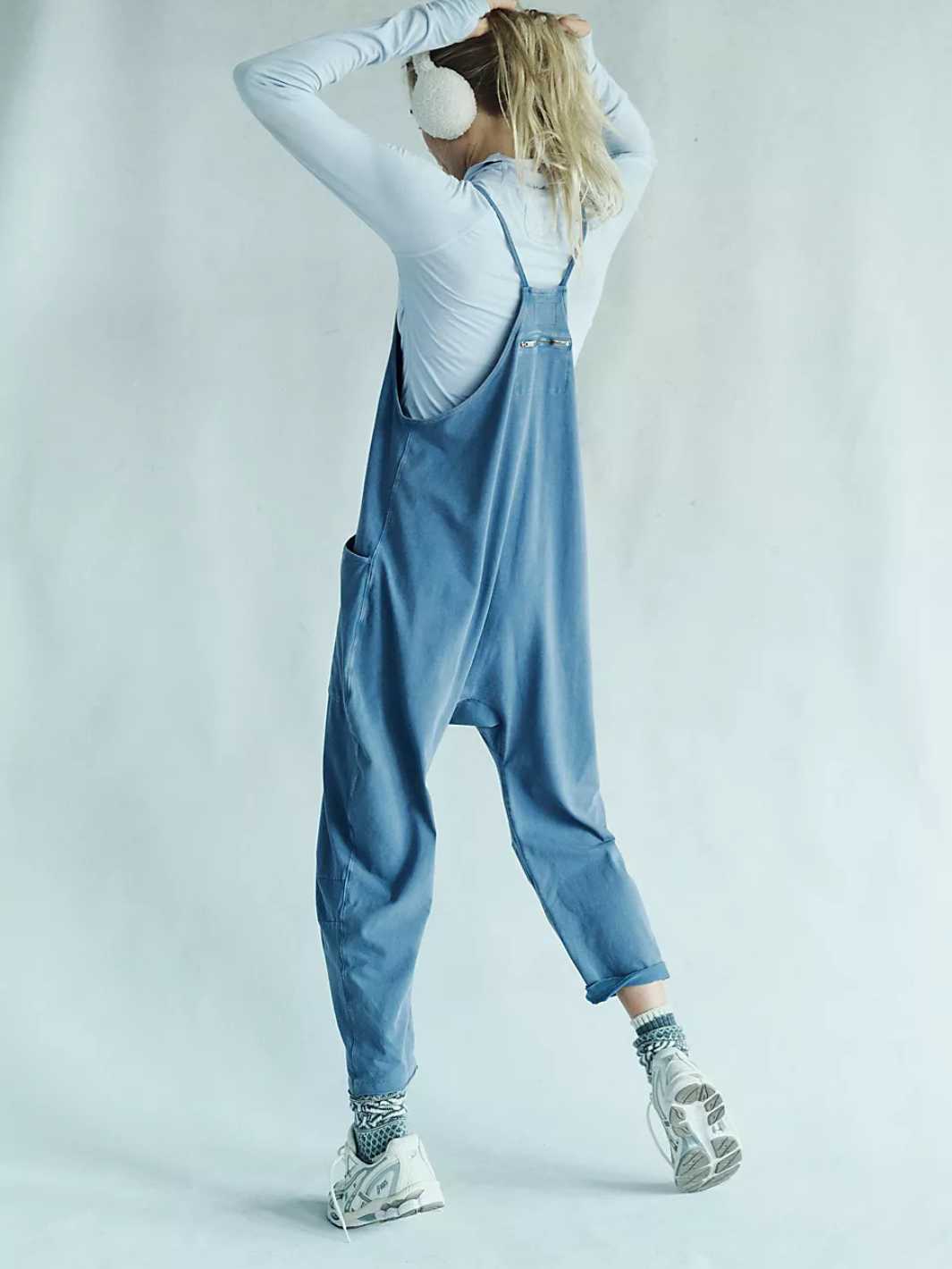 Find your fire with this FREE PEOPLE HOT SHOT ONESIE JUMPSUIT! This wardrobe essential features a low neckline, two handy pockets, drop crotch, oversized fit, and more! Stay warm and look stylish, all at the same time! It's the ultimate win-win! ;)