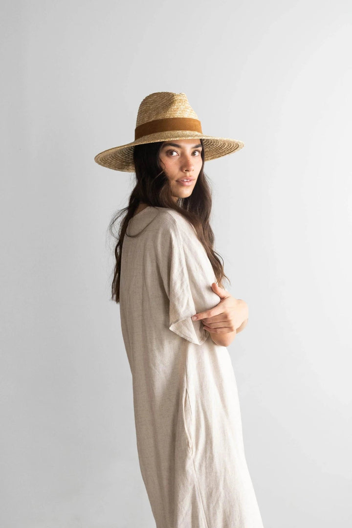 Jayden P Boutique - GIGI PIP - ISLA STRAW FEDORA - NATURAL - 57 S/M