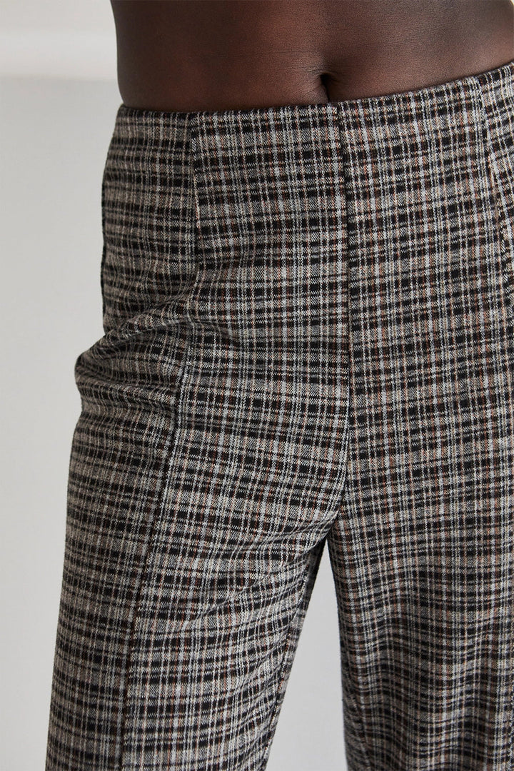 Gianna Jacquard Check Pants-PANTS-Jayden P Boutique