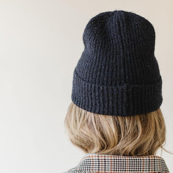 Jayden P Boutique - Gigi Pip Collins Knit Beanie - Midnight - Default Title