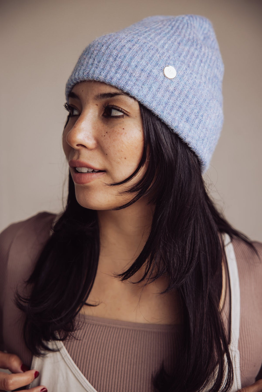 Gigi Pip Collins Knit Beanie - Periwinkle