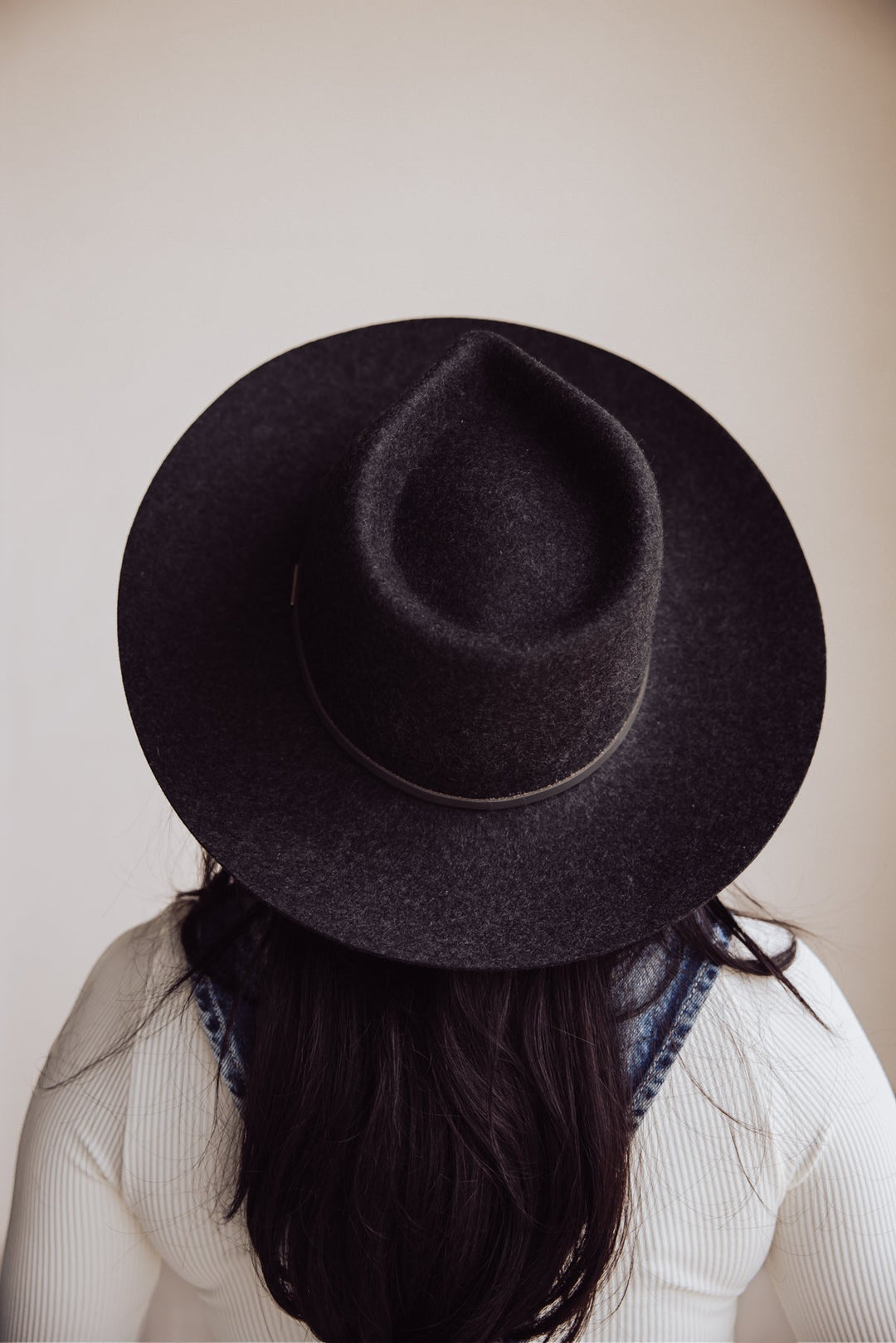 Gigi Pip Rowan Wide Brim Fedora - Charcoal