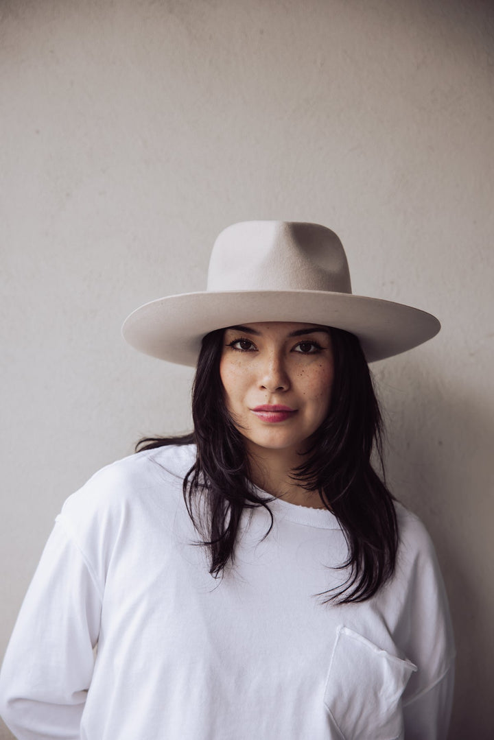 Gigi Pip Rowan Wide Brim Fedora - Ivory