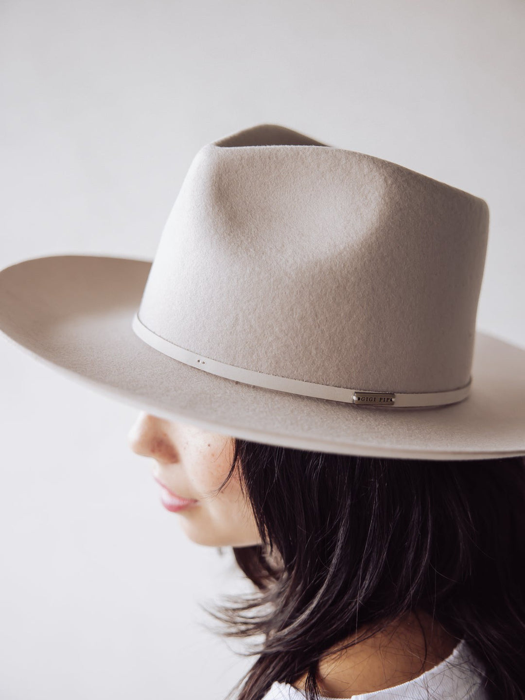 Gigi Pip Rowan Wide Brim Fedora - Ivory