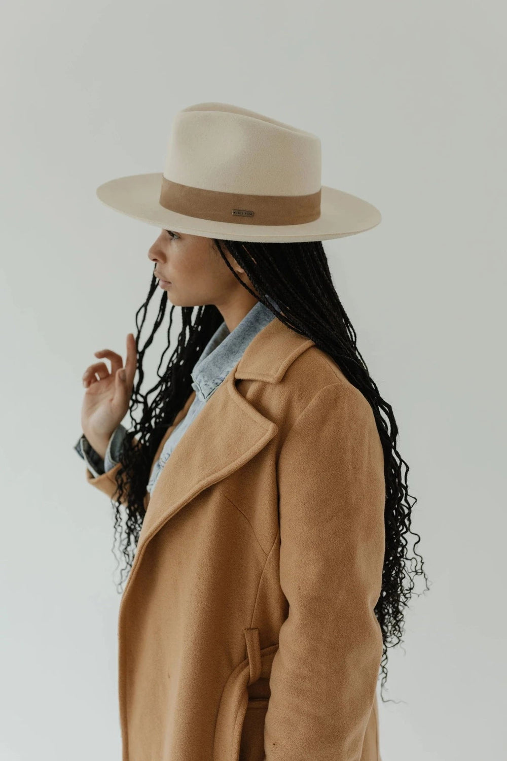 Gigi Pip The Holly Teardrop Rancher Fedora - Off White-GIGI PIP-Jayden P Boutique