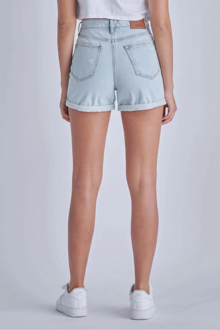 HIDDEN JEANS Sofie Classic Mom Shorts-HIDDEN JEANS-Jayden P Boutique