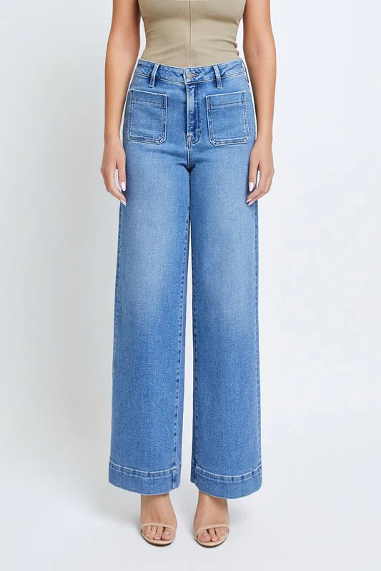 HIDDEN JEANS Nori Front Pocket Wide Leg Jeans