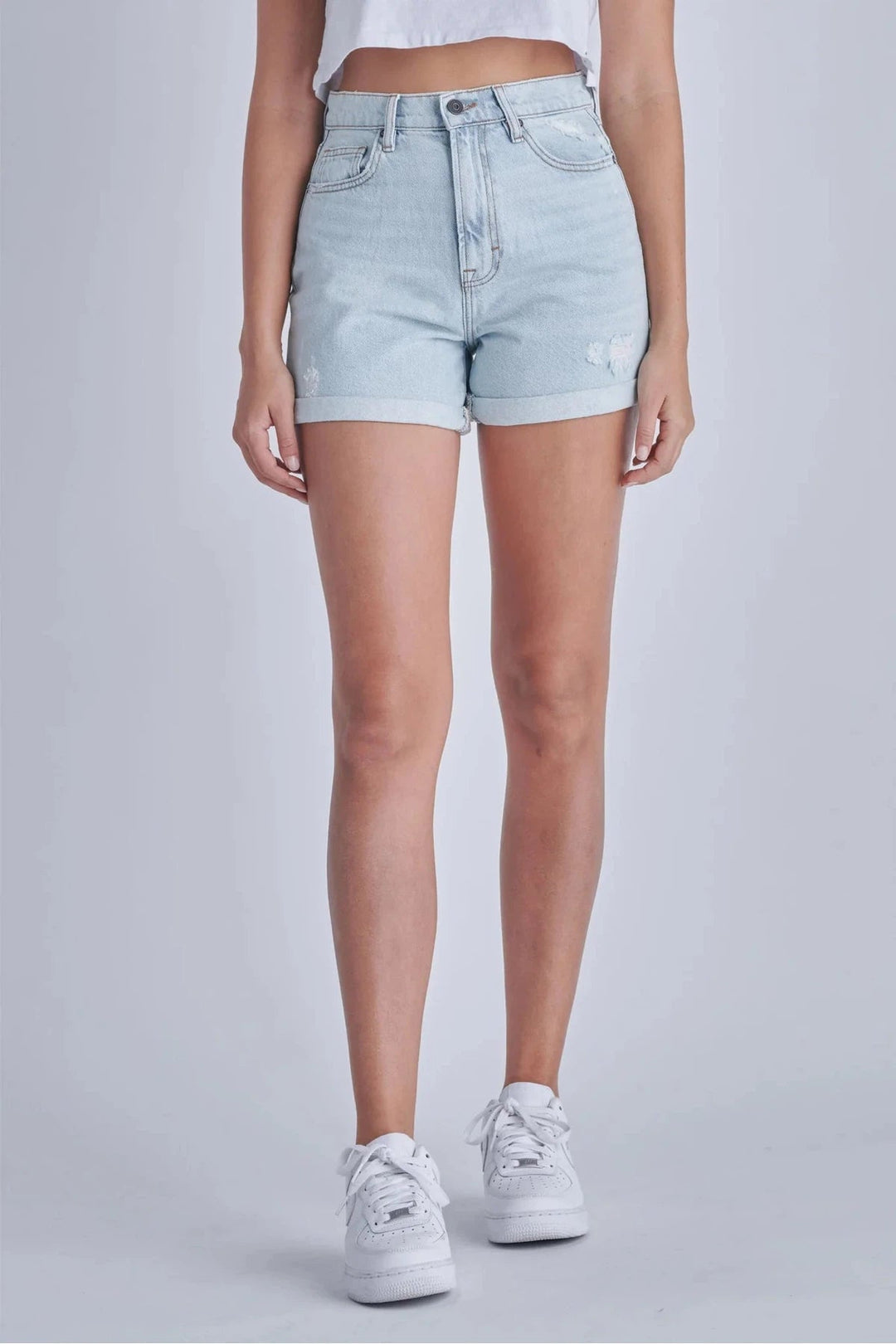 HIDDEN JEANS Sofie Classic Mom Shorts-HIDDEN JEANS-Jayden P Boutique