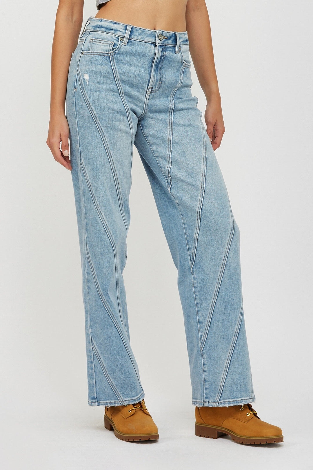 HIDDEN Logan Multi Seam High Rise Dad Jeans-JEANS-Jayden P Boutique