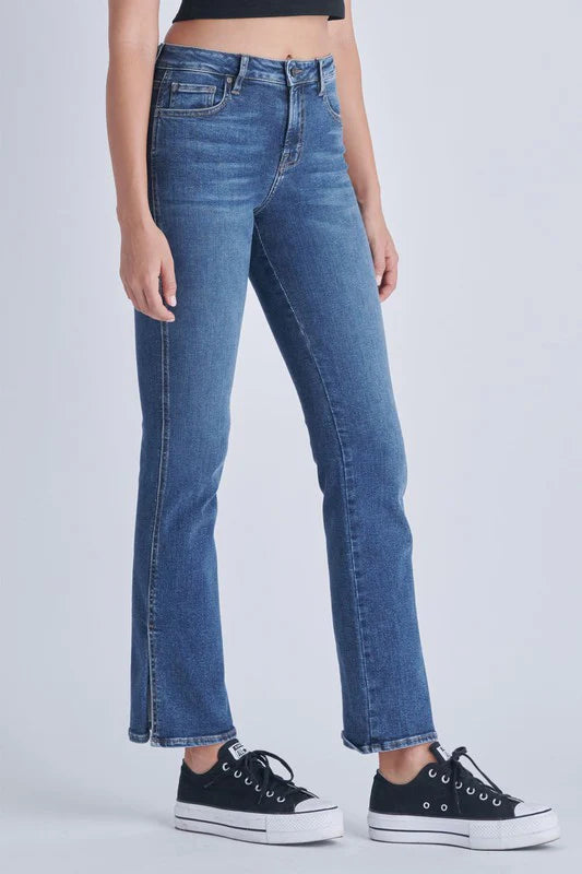 Jayden P Boutique - HIDDEN Ryan High Rise Bootcut w/ Side Slit Jeans - 26