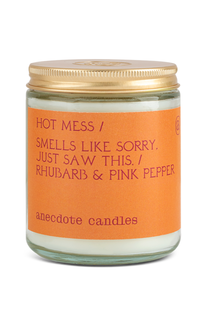 Jayden P Boutique - Anecdote Candles - Hot Mess Candle (Rhubarb & Pink Pepper) - 7.8 oz glass jar