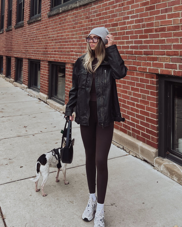 FREE PEOPLE Buckle Up Vegan Leather Jacket