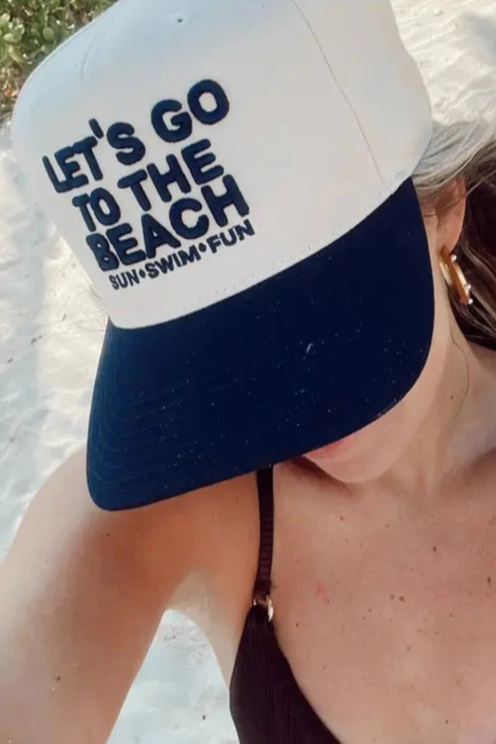 Jayden P Boutique - KENZKUSTOMZ - Let's Go To The Beach - Vintage Trucker Hat - Navy - Default Title
