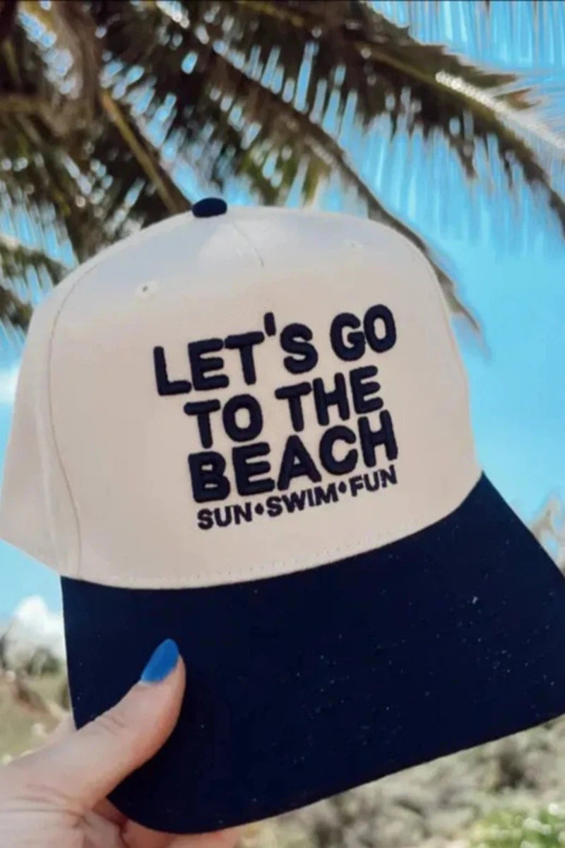 Jayden P Boutique - KENZKUSTOMZ - Let's Go To The Beach - Vintage Trucker Hat - Navy - Default Title