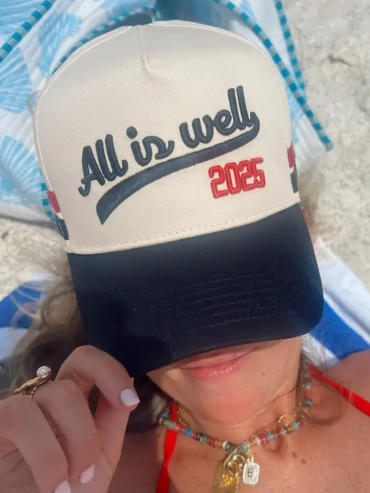 KENZKUSTOMZ - All is Well Trucker Hat features an "All is well" design, perfect for stylish relaxation and comfort.