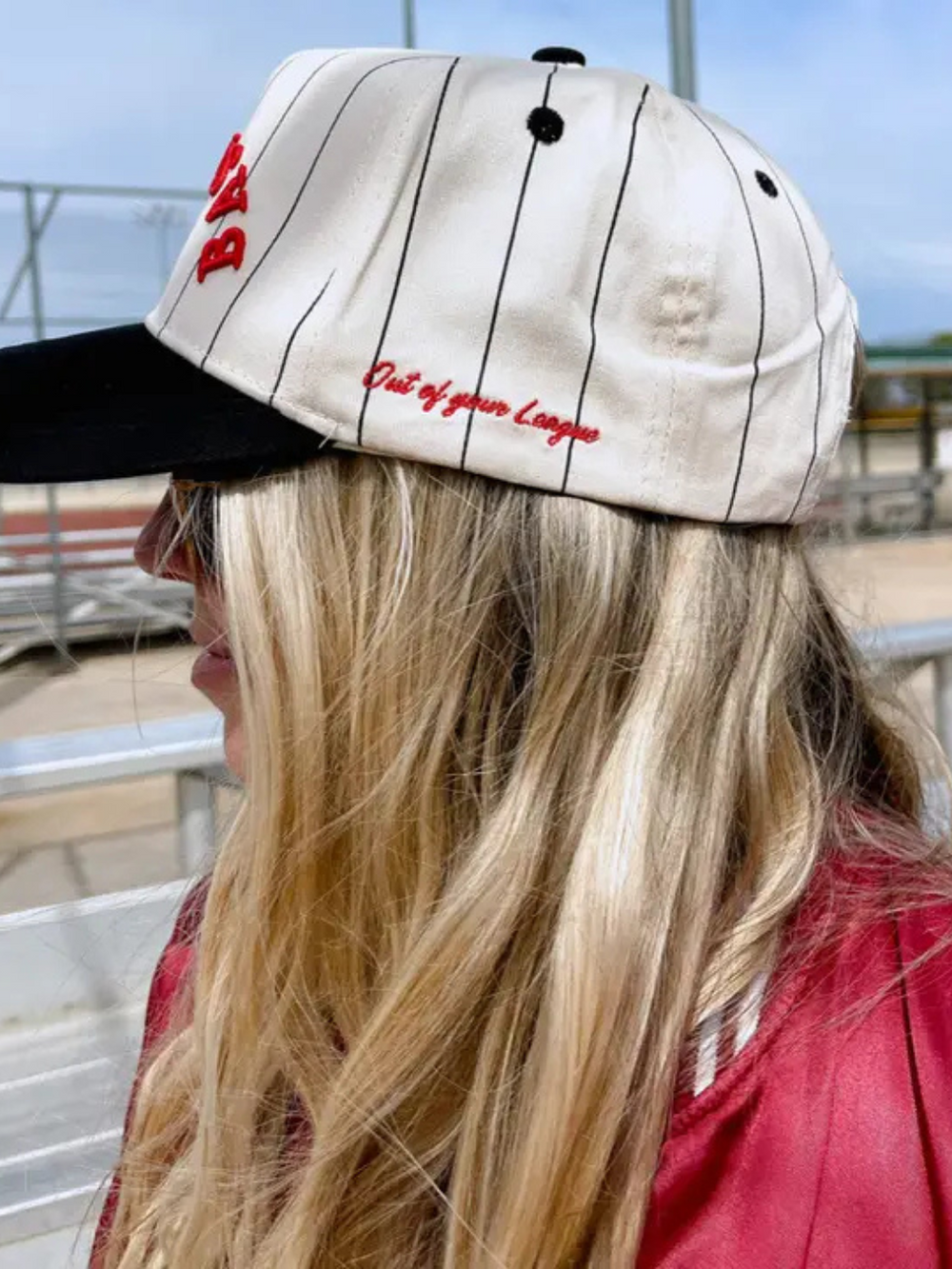 Stylish KENZKUSTOMZ - Baseball Stripe Trucker Hat showcases vintage stripes and bold design, perfect for any outfit.