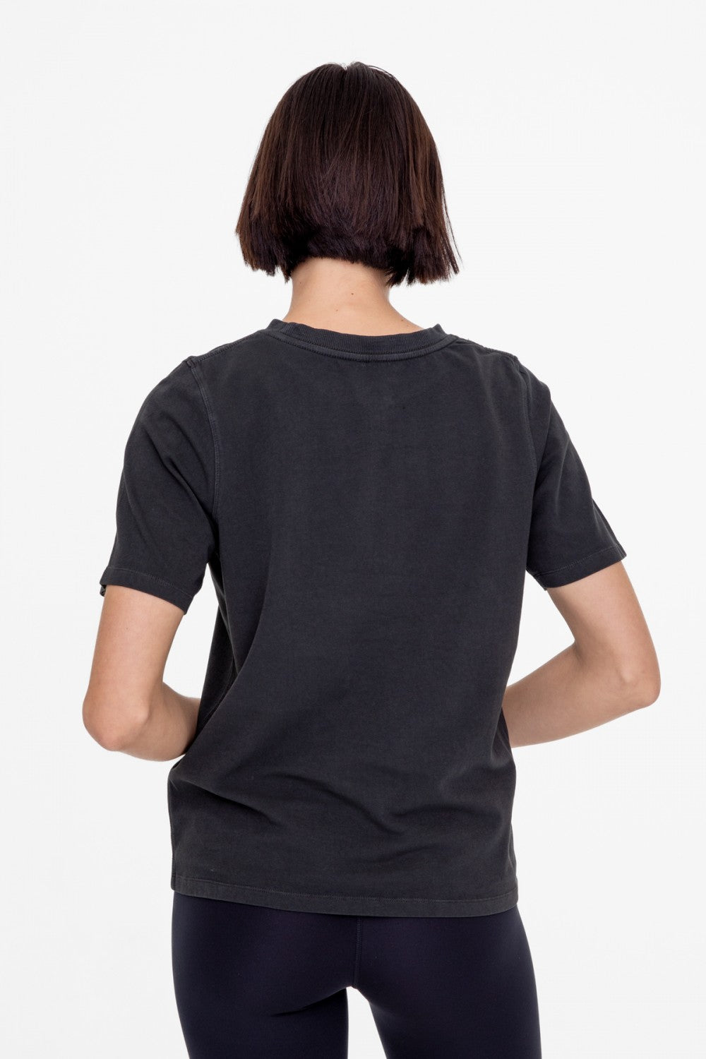 A tried and true classic. This simple tee is made with supima cotton that is pigment dyed for a rich color and features a boxy fit and ribbed neckline.