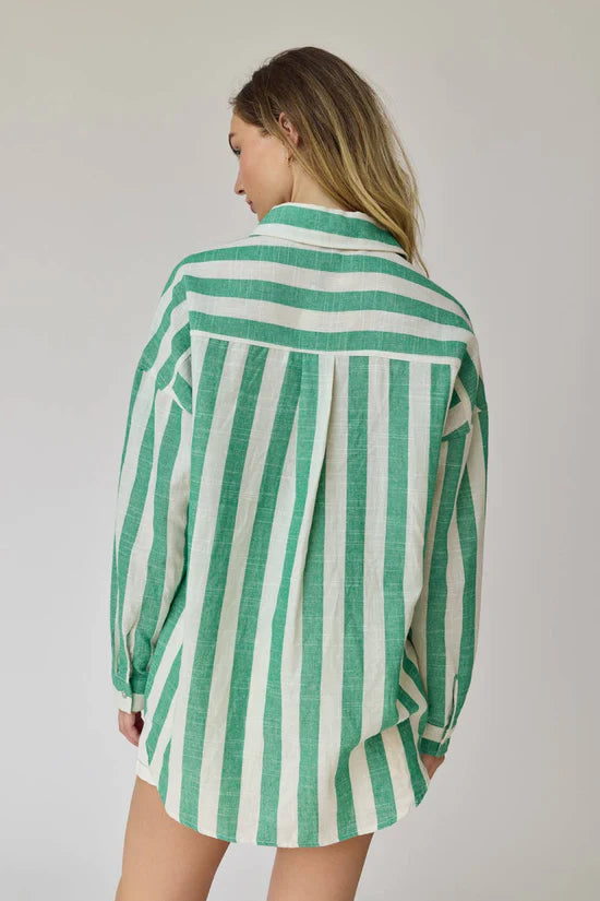 Kimberly Striped Oversized Button Down Shirt