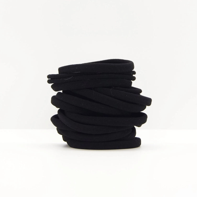 Jayden P Boutique - Kitsch Eco-Friendly Nylon Elastic Hair Tie Set - Black