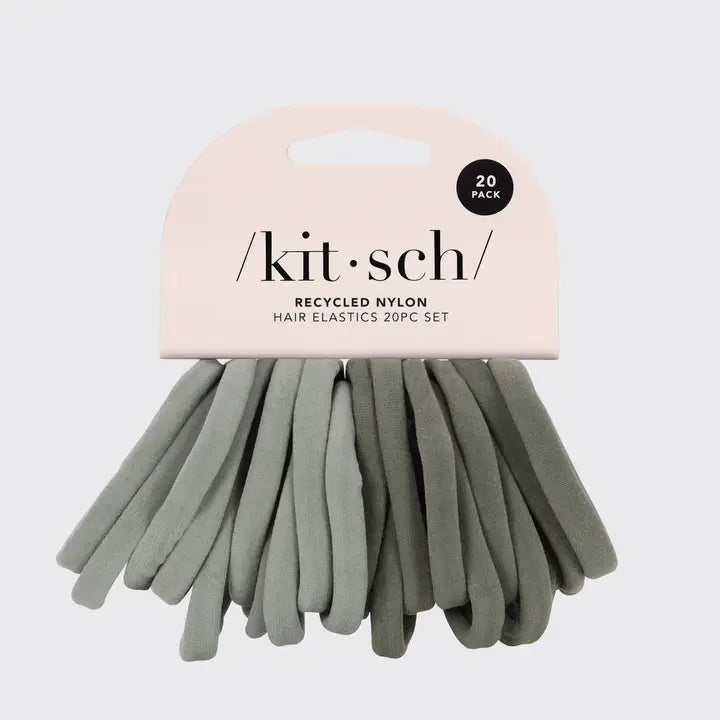 Jayden P Boutique - Kitsch Eco-Friendly Nylon Elastic Hair Tie Set - Green