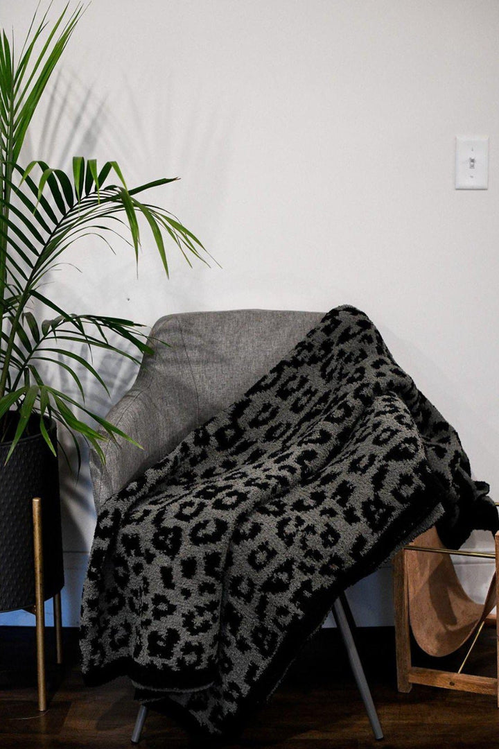 Luxe Leopard Jacquard Blanket-Julia Rose Wholesale-Jayden P Boutique