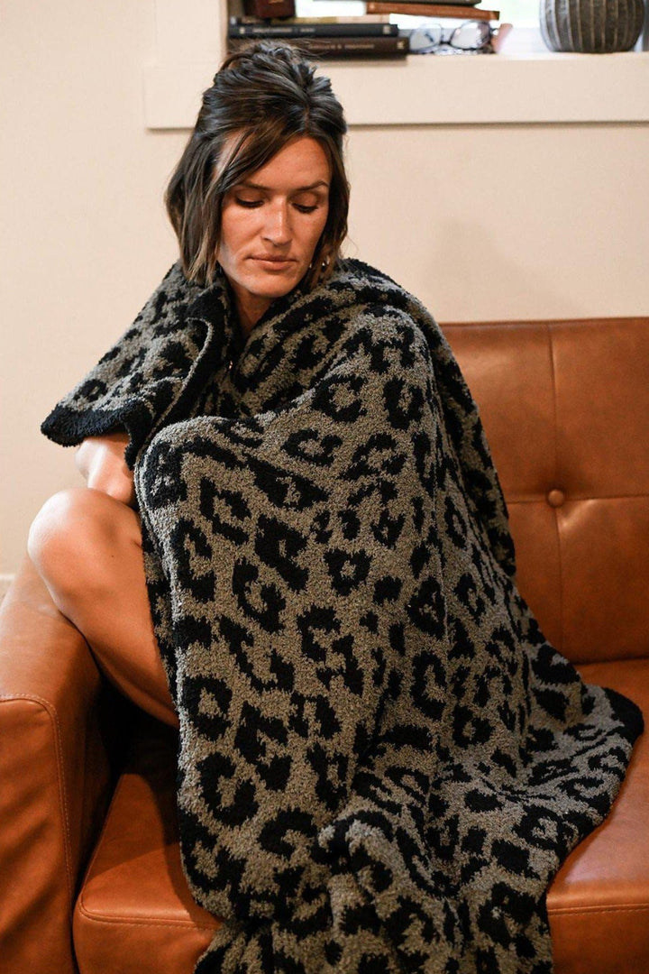 Luxe Leopard Jacquard Blanket-Julia Rose Wholesale-Jayden P Boutique