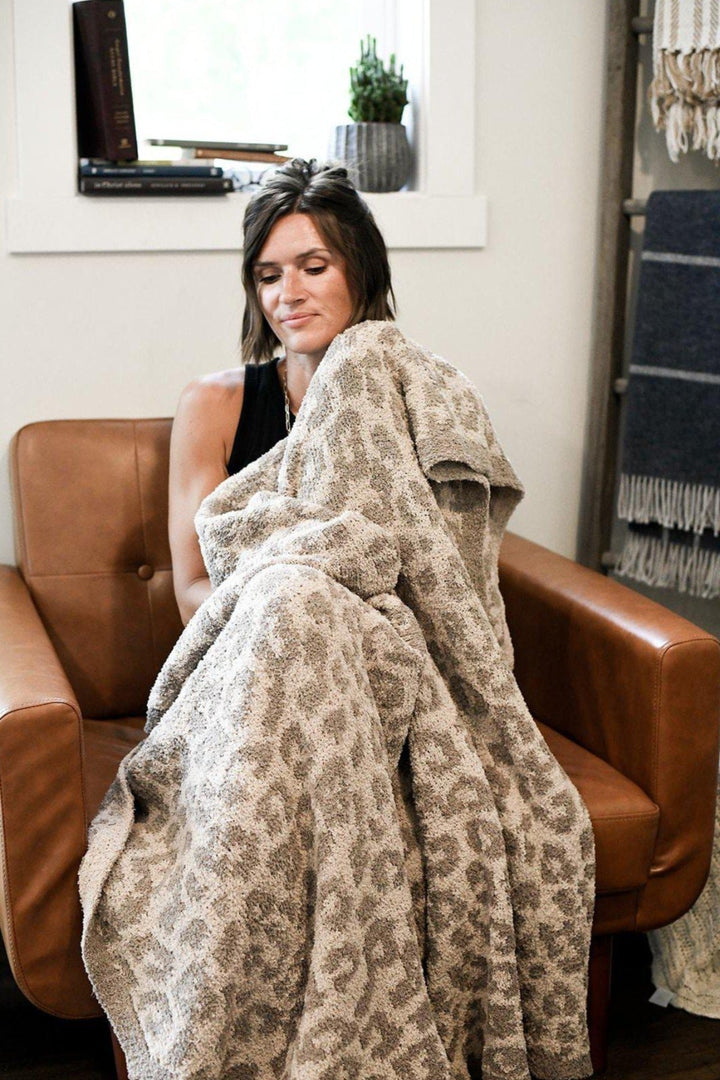 Luxe Leopard Jacquard Blanket-Julia Rose Wholesale-Jayden P Boutique