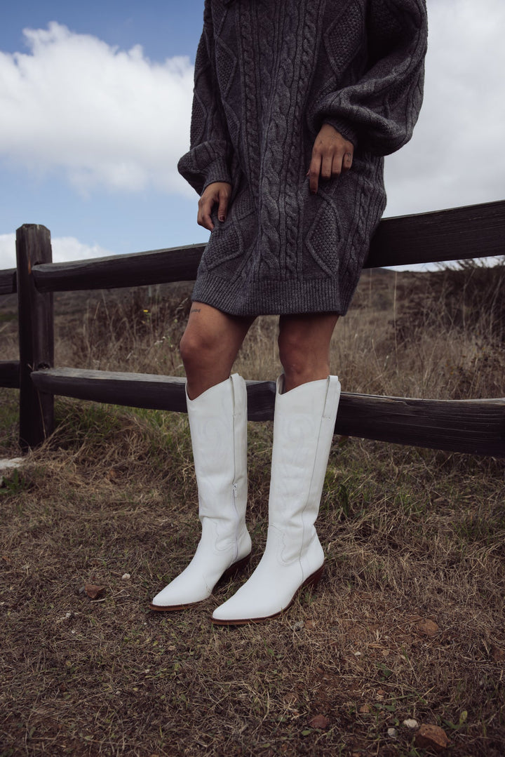 Matisse Agency Western Boot - White-MATISSE-Jayden P Boutique