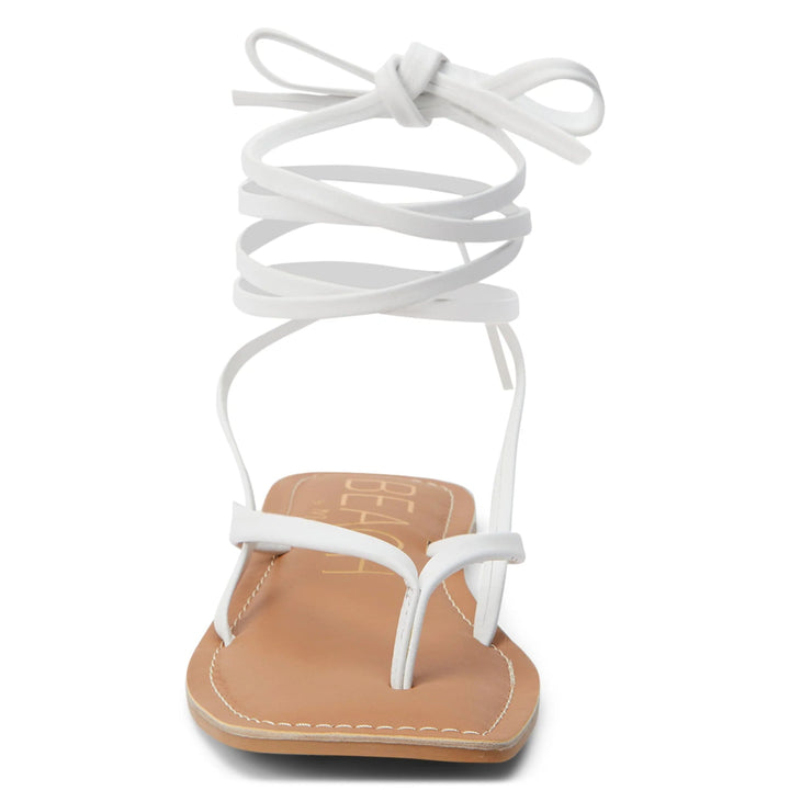 Matisse Bocas Ankle Wrap Sandal - White-MATISSE-Jayden P Boutique