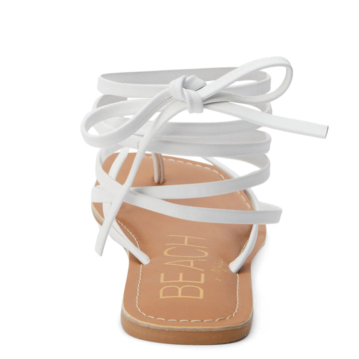 Matisse Bocas Ankle Wrap Sandal - White-MATISSE-Jayden P Boutique