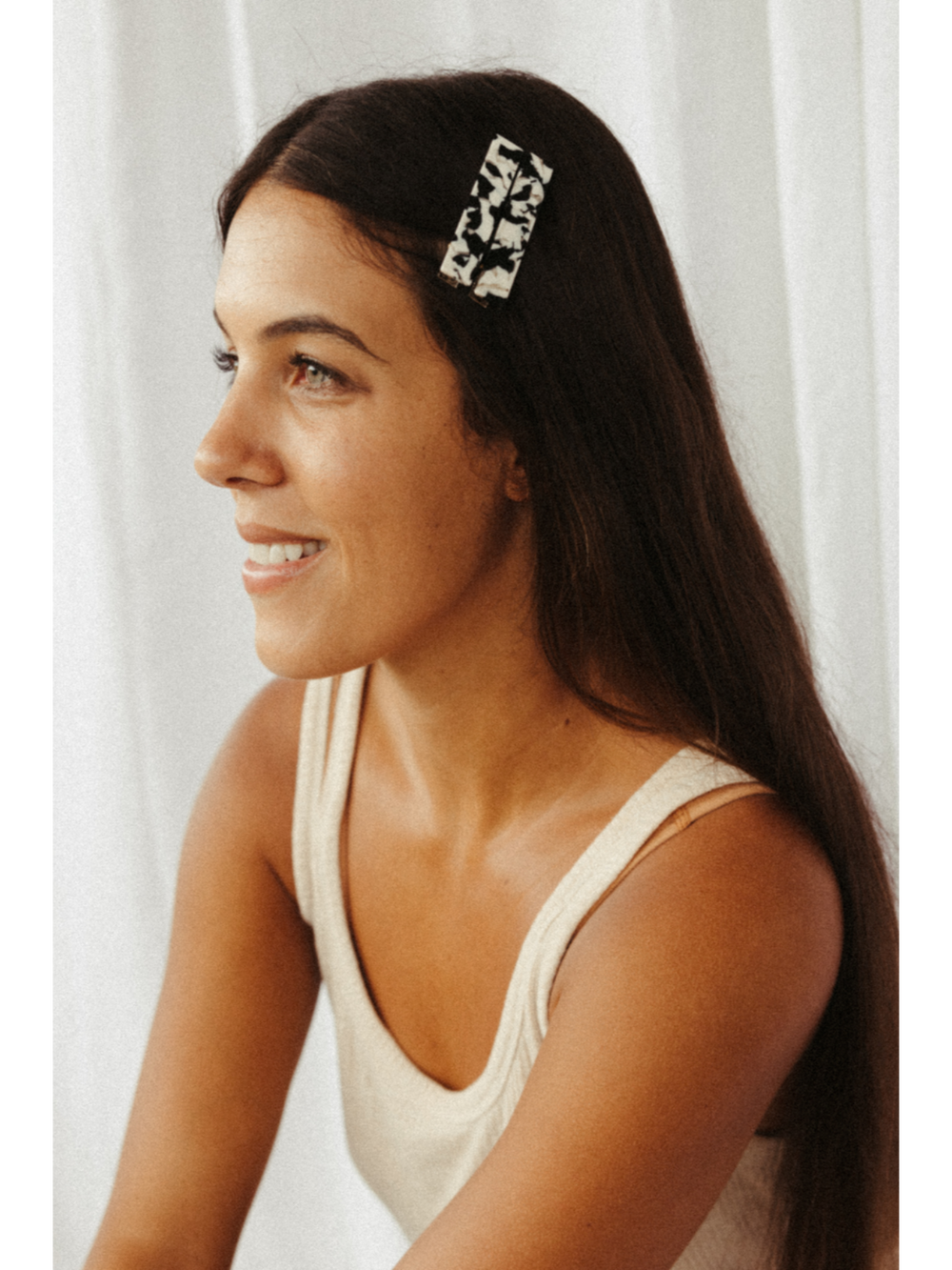 NAT & NOOR FLORA HAIR CLIP SET - BLACK & WHITE-Nat + Noor-Jayden P Boutique