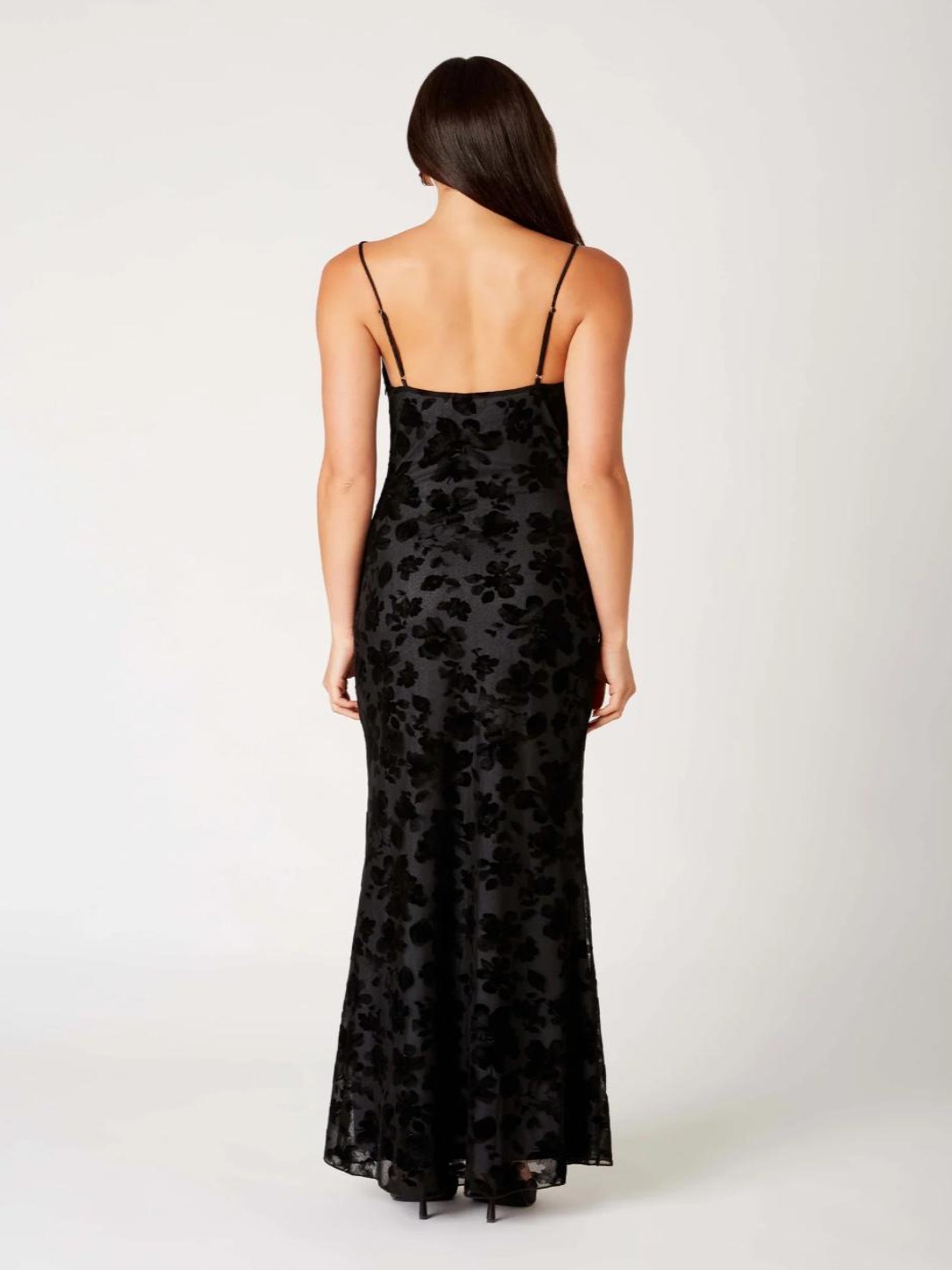 Jayden P Boutique - Roberto Floral Velvet Gown Maxi Dress - Extra small