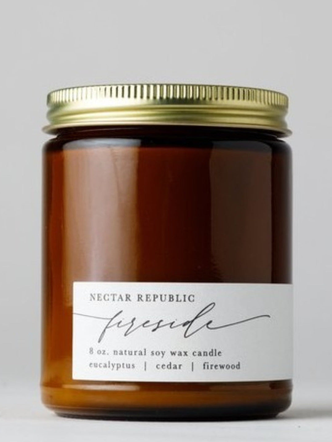 Nectar Republic - Amber Jar Soy Candle 8 oz - Fireside-NECTAR REPUBLIC-Jayden P Boutique