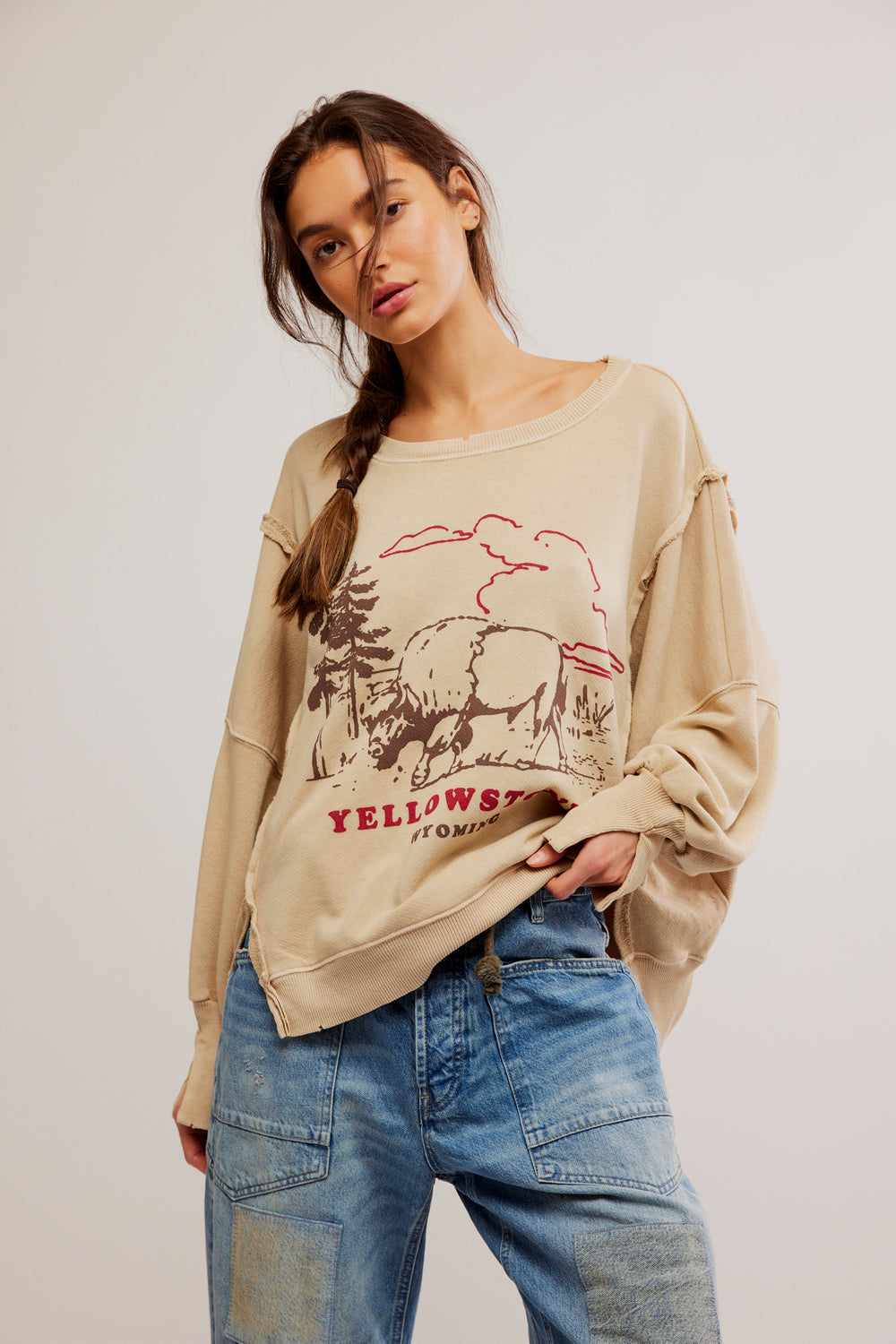 Free People Graphic Camden Pullover
