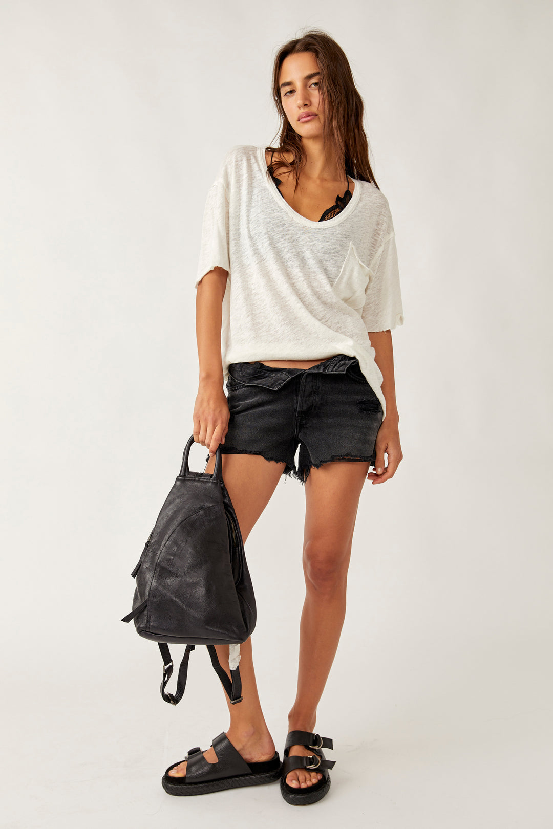 Free People Now Or Never Denim Shorts